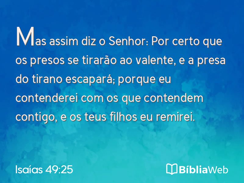 Isaías 49:25 em imagem para compartilhar