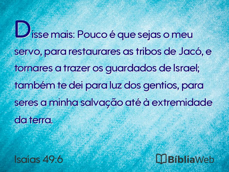 Isaías 49:6 em imagem para compartilhar