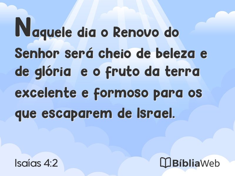 Isaías 4:2 em imagem para compartilhar
