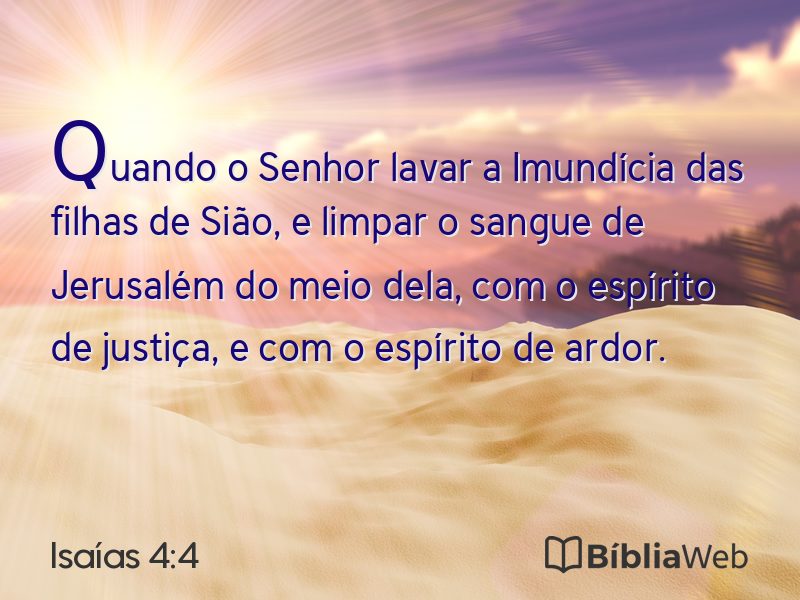 Isaías 4:4 em imagem para compartilhar