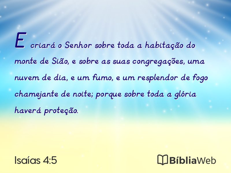 Isaías 4:5 em imagem para compartilhar
