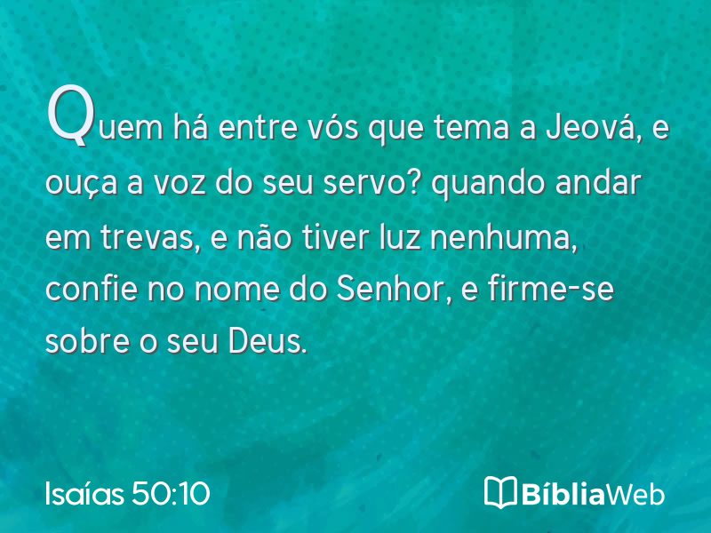 Isaías 50:10 em imagem para compartilhar