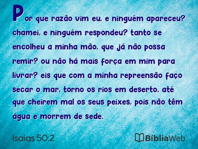 Isaías 50:2 em imagem para compartilhar