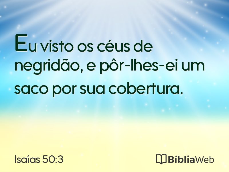 Isaías 50:3 em imagem para compartilhar