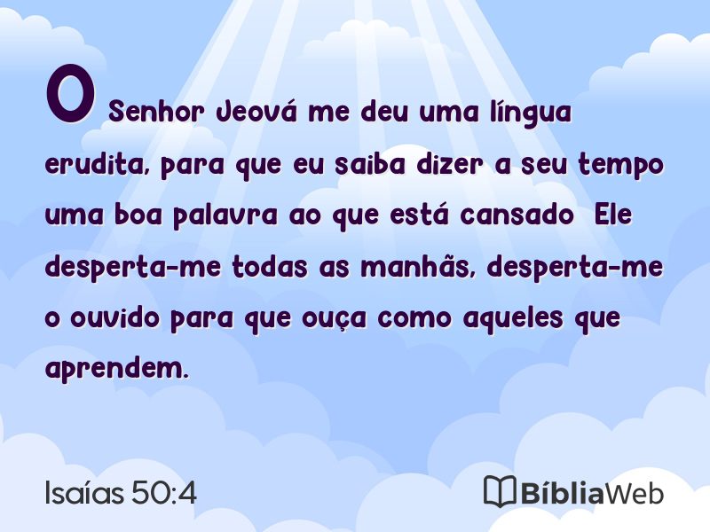 Isaías 50:4 em imagem para compartilhar
