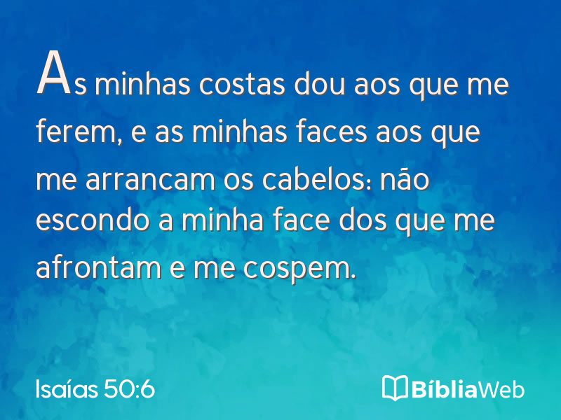 Isaías 50:6 em imagem para compartilhar
