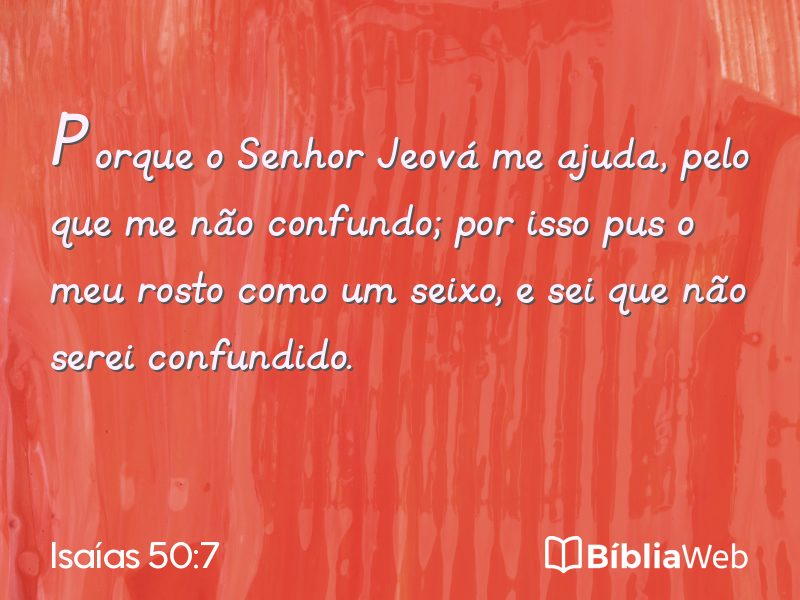 Isaías 50:7 em imagem para compartilhar