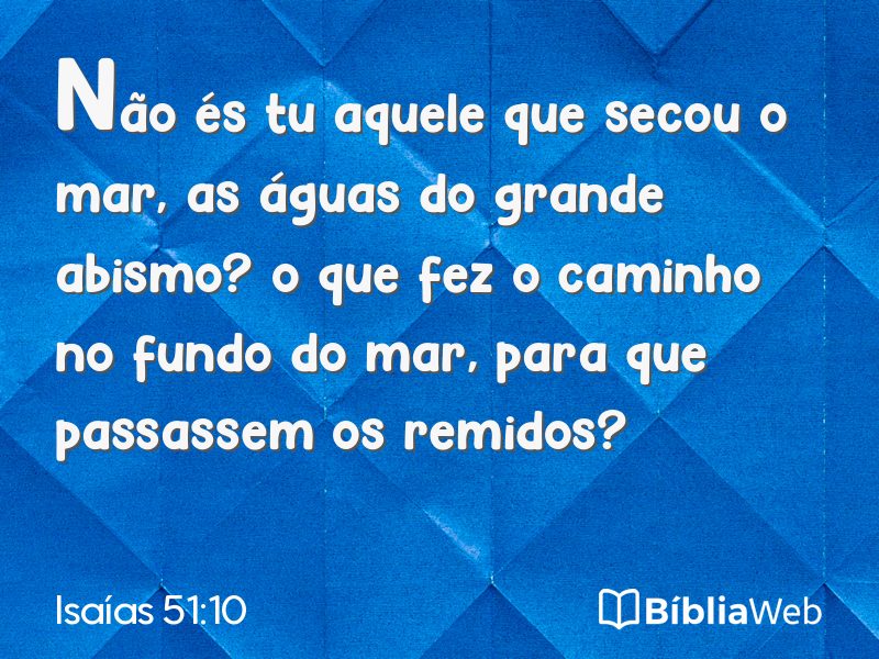 Isaías 51:10 em imagem para compartilhar