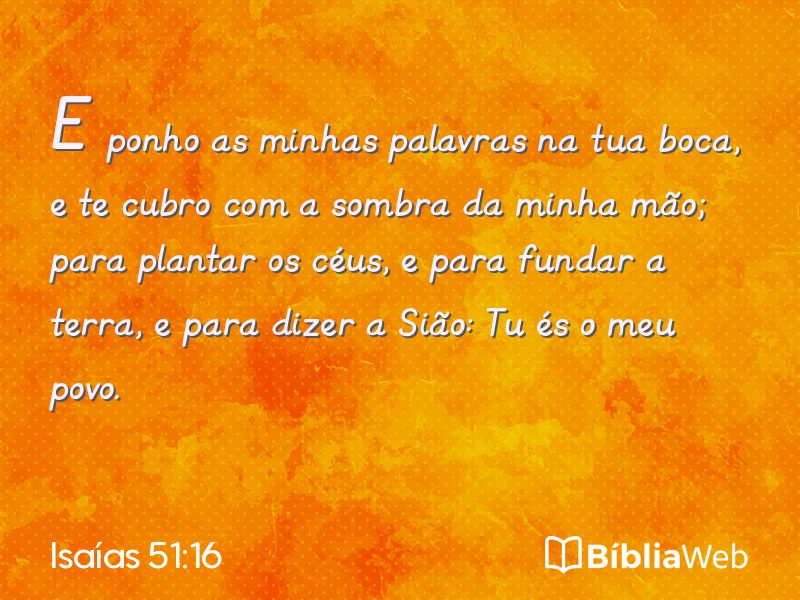 Isaías 51:16 em imagem para compartilhar