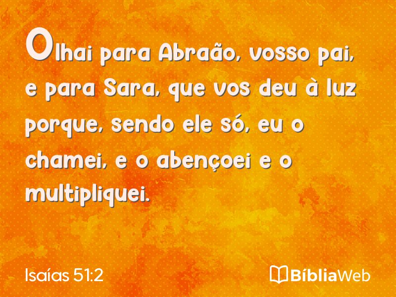 Isaías 51:2 em imagem para compartilhar