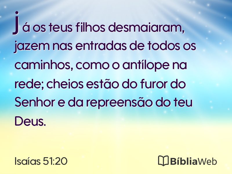 Isaías 51:20 em imagem para compartilhar