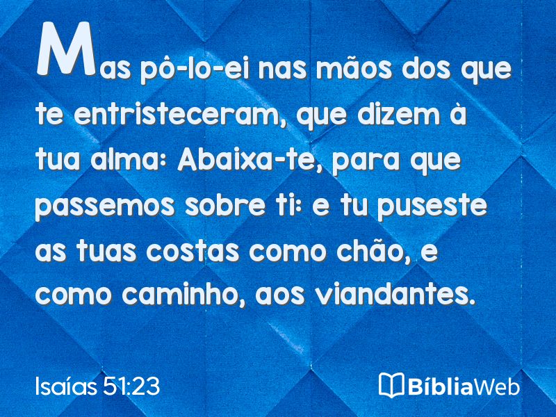 Isaías 51:23 em imagem para compartilhar