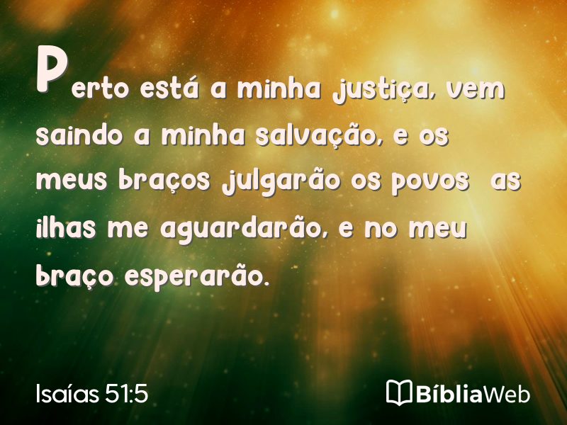 Isaías 51:5 em imagem para compartilhar