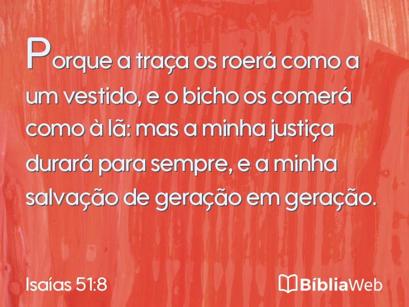 Isaías 51:8 em imagem para compartilhar