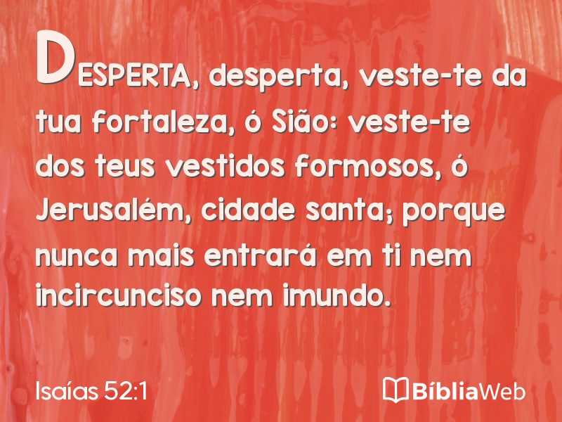Isaías 52:1 em imagem para compartilhar