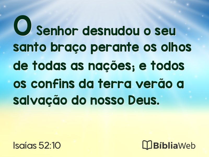 Isaías 52:10 em imagem para compartilhar