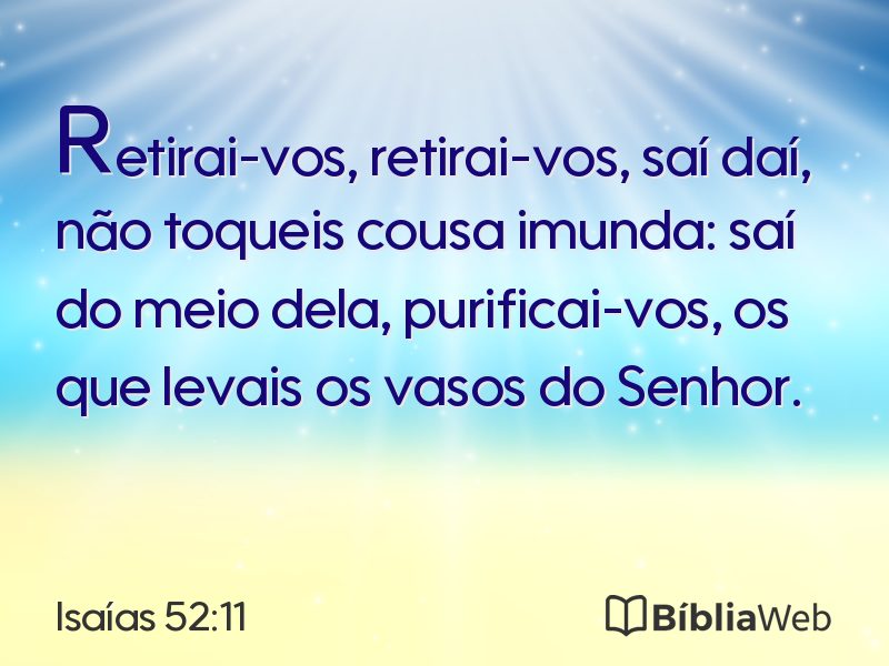 Isaías 52:11 em imagem para compartilhar