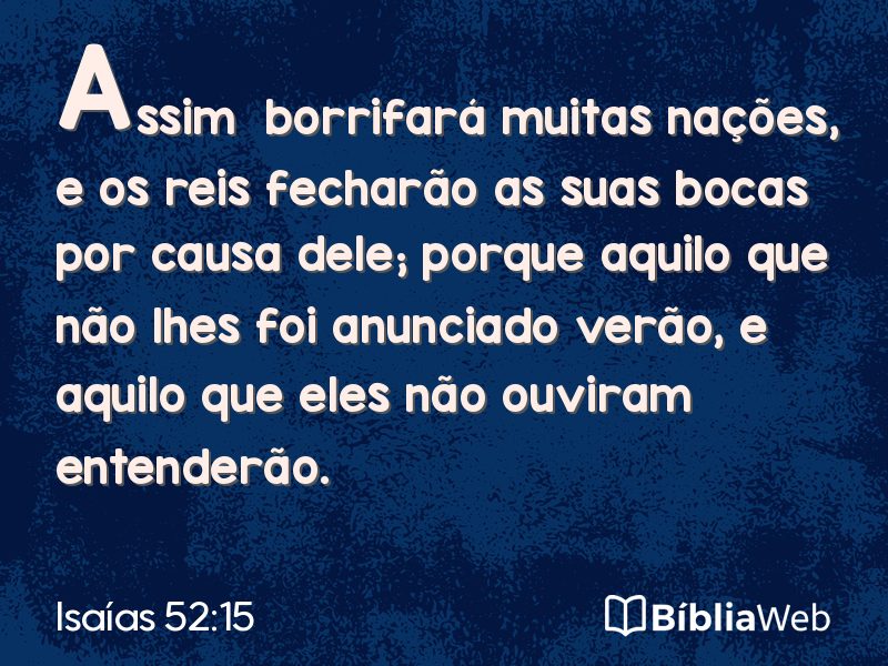 Isaías 52:15 em imagem para compartilhar
