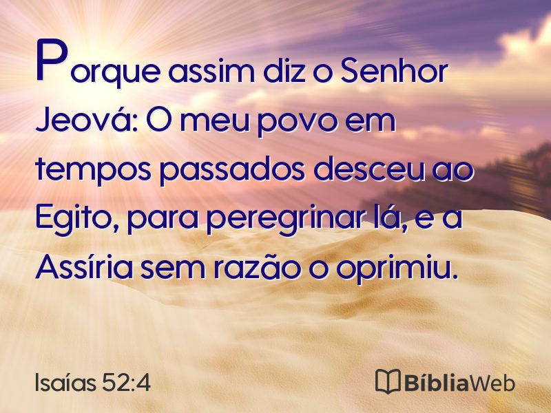 Isaías 52:4 em imagem para compartilhar