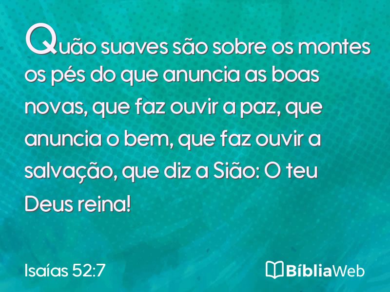 Isaías 52:7 em imagem para compartilhar