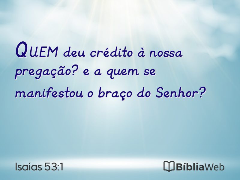Isaías 53:1 em imagem para compartilhar