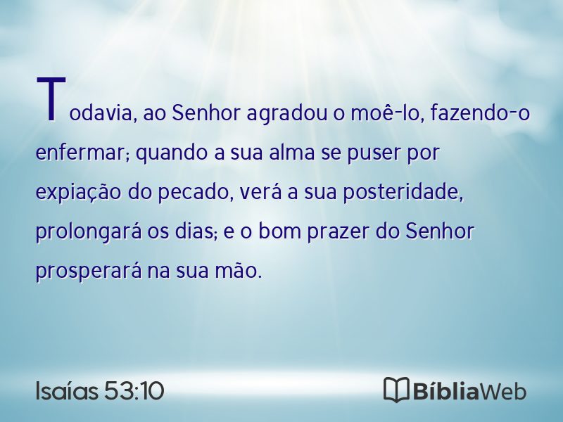 Isaías 53:10 em imagem para compartilhar