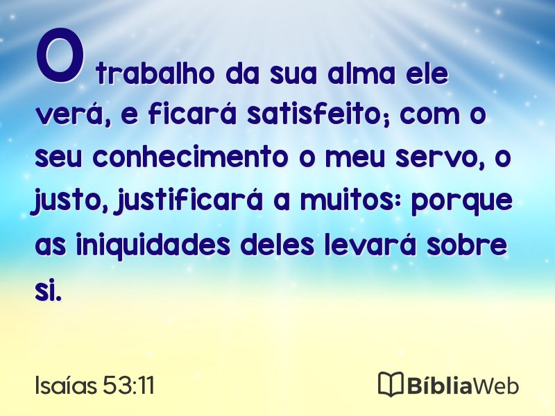 Isaías 53:11 em imagem para compartilhar