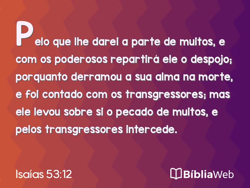 Isaías 53:12 em imagem para compartilhar