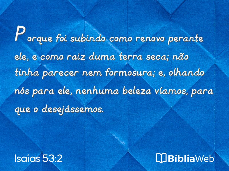 Isaías 53:2 em imagem para compartilhar