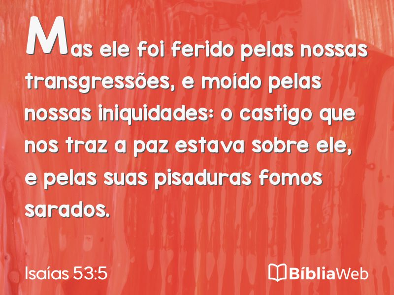 Isaías 53:5 em imagem para compartilhar