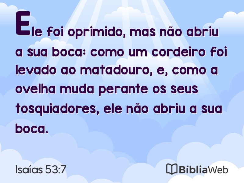 Isaías 53:7 em imagem para compartilhar