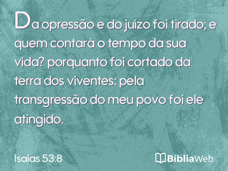 Isaías 53:8 em imagem para compartilhar