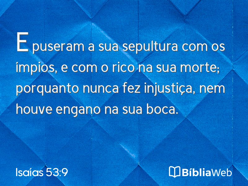 Isaías 53:9 em imagem para compartilhar