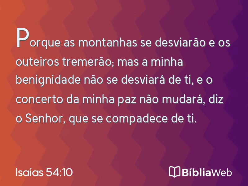 Isaías 54:10 em imagem para compartilhar