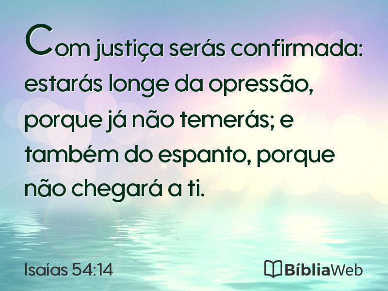Isaías 54:14 em imagem para compartilhar