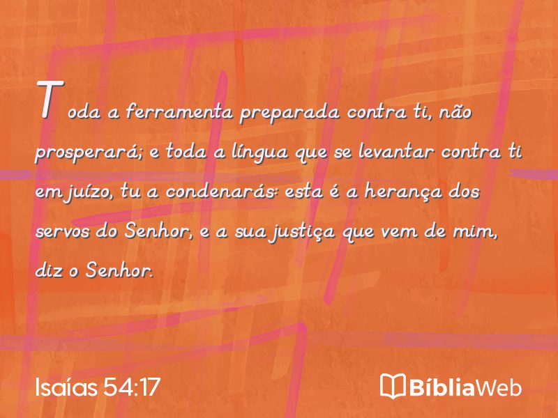 Isaías 54:17 em imagem para compartilhar