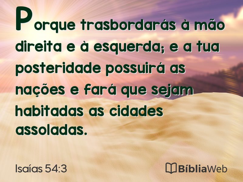 Isaías 54:3 em imagem para compartilhar