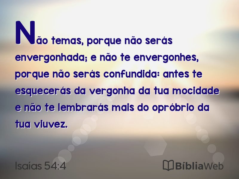 Isaías 54:4 em imagem para compartilhar