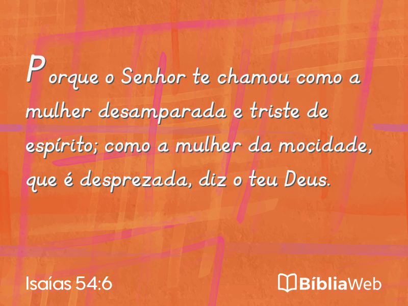 Isaías 54:6 em imagem para compartilhar
