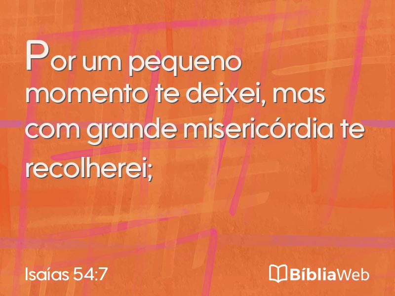 Isaías 54:7 em imagem para compartilhar