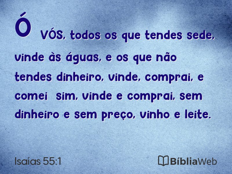 Isaías 55:1 em imagem para compartilhar