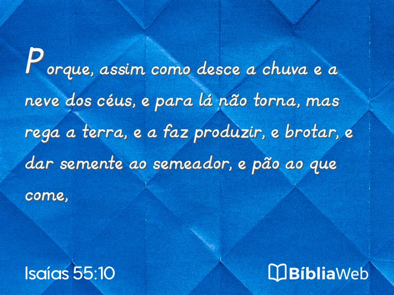 Isaías 55:10 em imagem para compartilhar