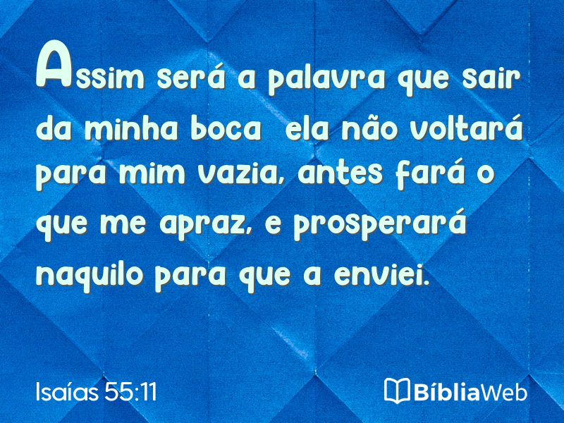 Isaías 55:11 em imagem para compartilhar