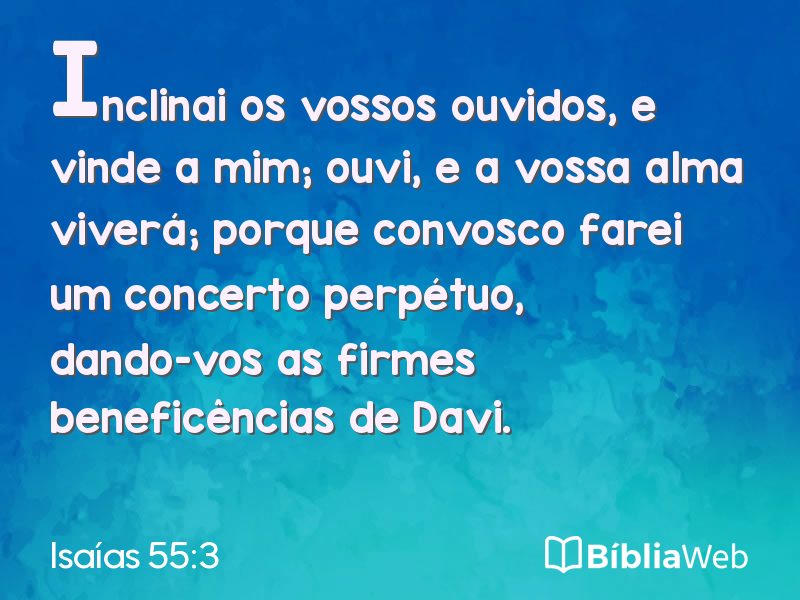Isaías 55:3 em imagem para compartilhar