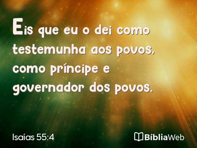 Isaías 55:4 em imagem para compartilhar