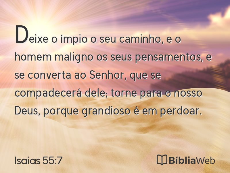 Isaías 55:7 em imagem para compartilhar