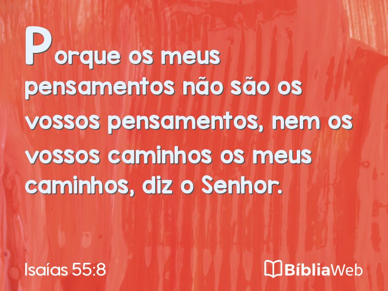 Isaías 55:8 em imagem para compartilhar