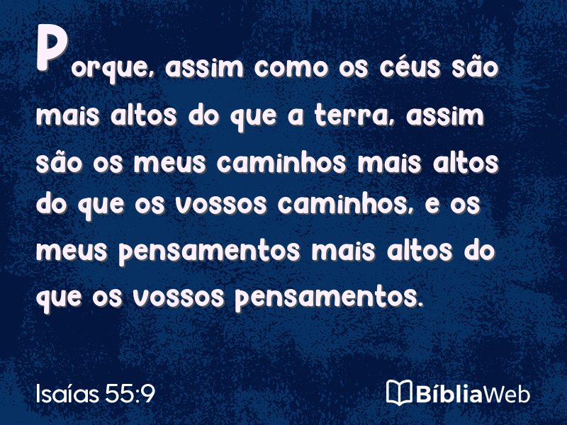 Isaías 55:9 em imagem para compartilhar