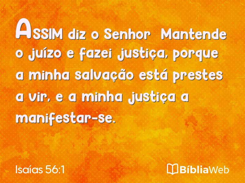 Isaías 56:1 em imagem para compartilhar