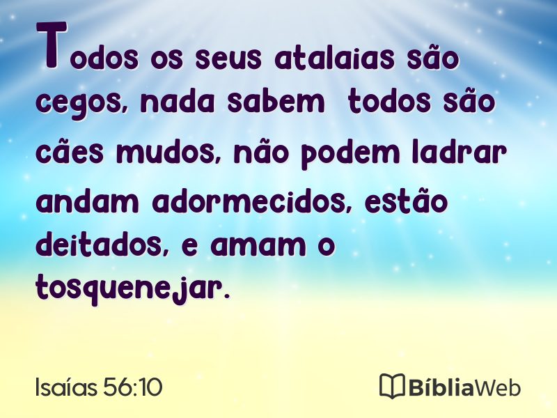 Isaías 56:10 em imagem para compartilhar